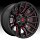 Fuel Rage D712 Gloss Black Milled Red Tint
