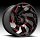 Fuel Reaction D755 Black Red Milled Custom Truck Wheels Rims