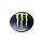 LENS-648B-8-MG / Monster Energy Satin Black Snap In Center Cap