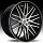 Lexani CVX-44 Gloss Black Machined w/ Machined Accent