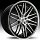 Lexani CVX-44 Flat Black Machined w/ Stainless Steel Chrome Lip