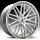 Lexani CVX-44 Silver Machined w/ Stainless Steel Chrome Lip