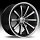 Lexani CVX-55 Gloss Black Machined w/ Stainless Steel Chrome Lip