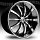Lexani LSS-10 Gloss Black Machined w/ Stainless Steel Chrome Lip