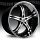 Lexani LSS-5 Gloss Black Machined w/ Stainless Steel Chrome Lip