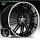 Lexani LSS-8 Gloss Gloss Black w/ Stainless Steel Chrome Lip Custom Rims Wheels