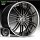 Lexani LSS-8 Gun Metal w/ Stainless Steel Chrome Lip Custom Rims Wheels