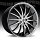 Lexani LX-14 Gloss Black Machined w/ Stainless Steel Chrome Lip