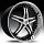 Lexani LX-15 Gloss Black Machined w/ Stainless Steel Chrome Lip