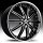 Lexani LX-20 Gloss Black Machined w/ Stainless Steel Chrome Lip Custom Rims Wheels