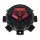 CAP-544BMR-8-TIS / TIS Gloss Black Red Bolt-On Center Cap