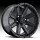 Ultra 195 Crusher Semi Gloss Black Custom Rims Wheels