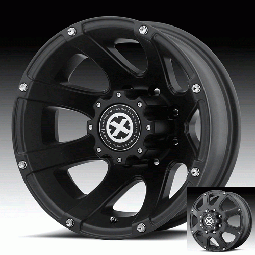 ATX Series AX189 189 Ledge Dually Teflon&reg; Black Custom Rims Wheels 1