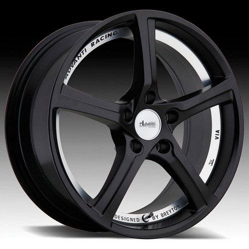 Advanti Racing 15th Anniversary Matte Black Custom Wheels Rims 1
