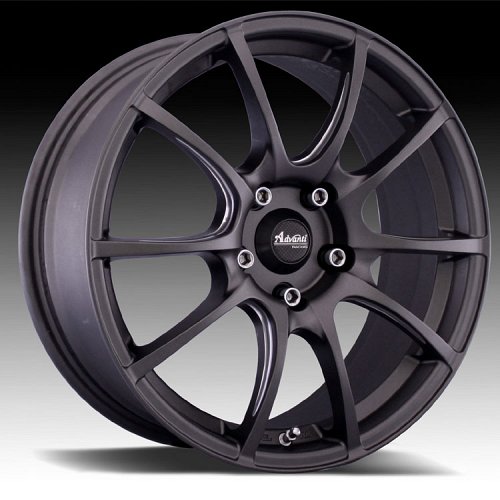 Advanti Racing V3 Vago Matte Graphite w/ Ball Milled Accents Custom Rims Wheels 1