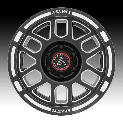 Asanti Off Road AB812 Satin Black Milled Custom Wheels Rims 2