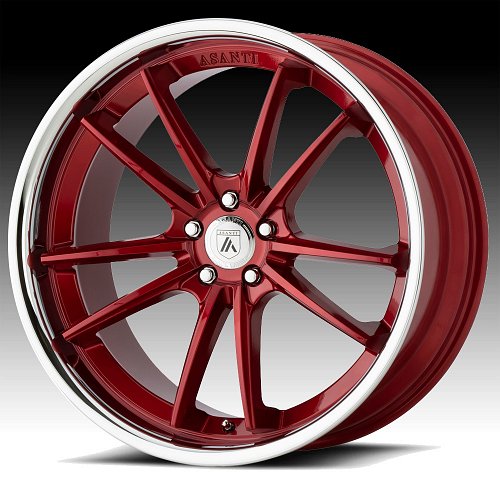 Asanti Black Label ABL-23 Candy Red Custom Wheels Rims