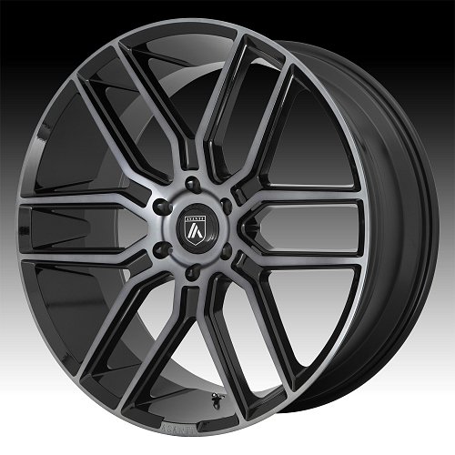 Asanti Black Label ABL-28 Baron Machined Black Grey Tint Custom Wheels Rims 1