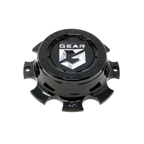 CAP-8L1-B19 / Gear Alloy Gloss Black Bolt On Center Cap 1