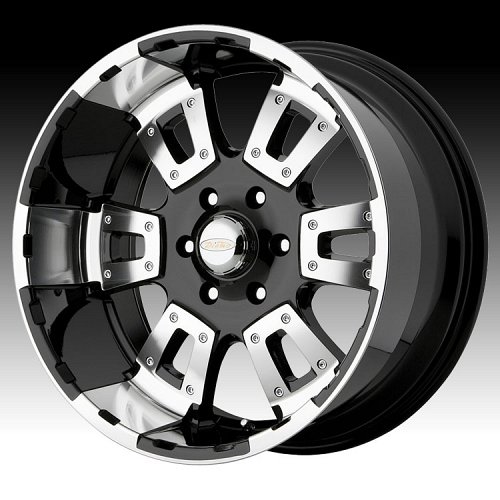 Diamo DI17 Karat Gloss Black w/ Machined Accents Custom Rims Wheels 1