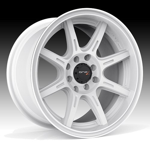 Drifz 308W Spec-R Gloss White Custom Wheels Rims 1