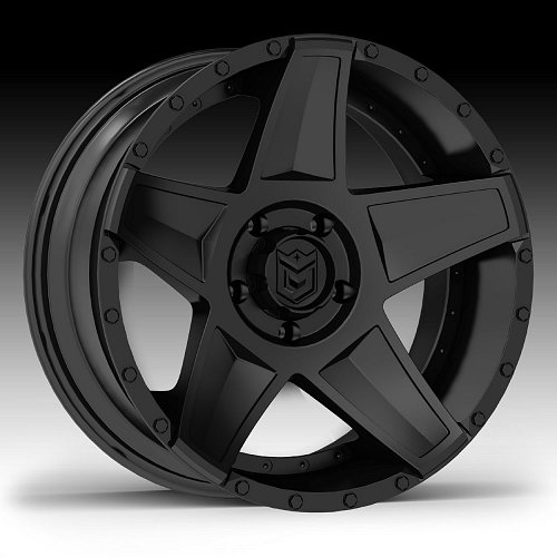 DropStars 648BB Satin Black Custom Wheels Rims 1
