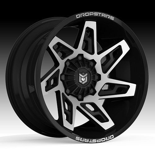 DropStars 653MB Machined Black | Custom Wheels Express