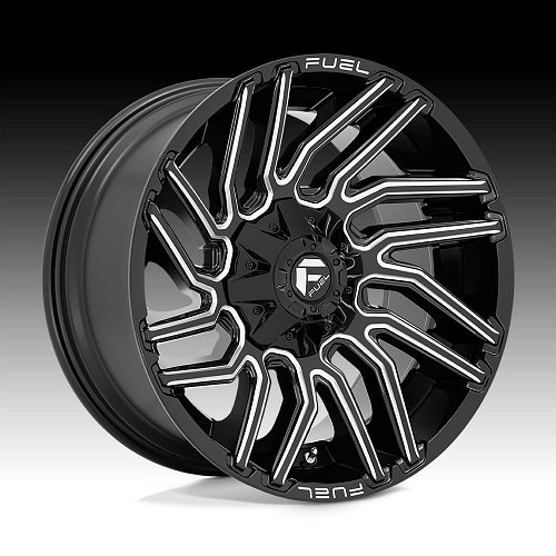 Fuel Typhoon D773 Gloss Black Milled Custom Truck Wheels | Custom ...