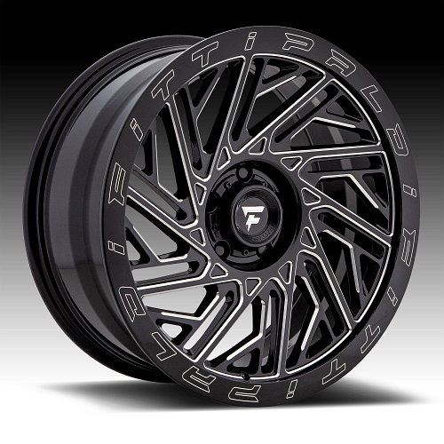 Fittipaldi Offroad Forged FTF05 Gloss Black Milled Custom Wheels Rims 1