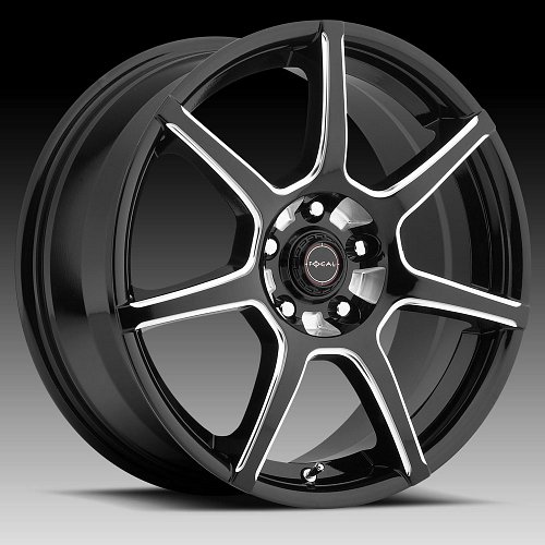Focal 422BM F-007 Gloss Black Milled Custom Wheels Rims 1