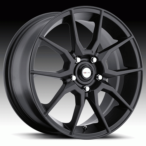 Focal 424 Notch Semi Gloss Black Custom Rims Wheels 1