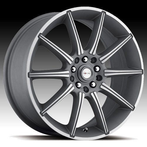Focal F02 F-02 420 Charcoal w/ Diamond Machined Face Custom Rims Wheels 1