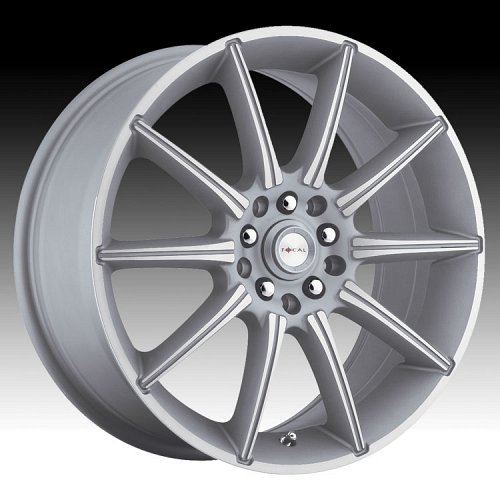 Focal F02 F-02 420 Silver w/ Diamond Machined Face Custom Rims Wheels 1