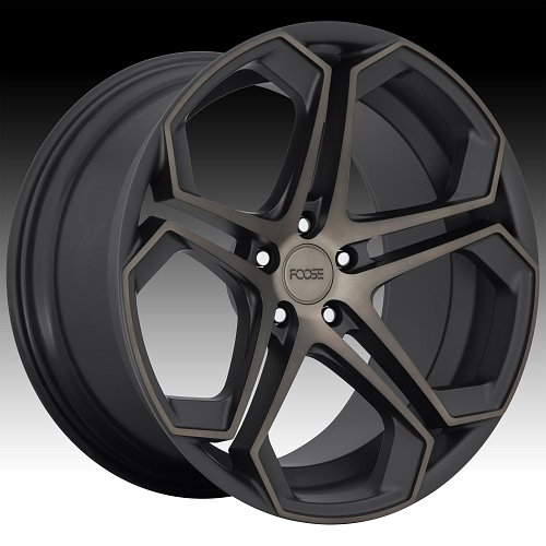 Foose F168 Impala Machined Black Dark Tint Custom Wheels Rims 1