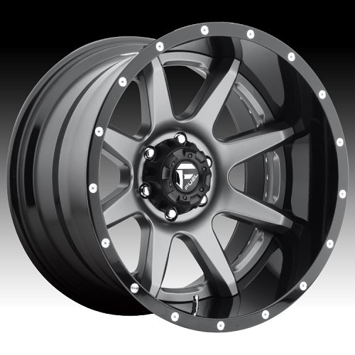 Fuel Rampage D238 2-PC Anthracite / Gloss Black Custom Truck Whe 1