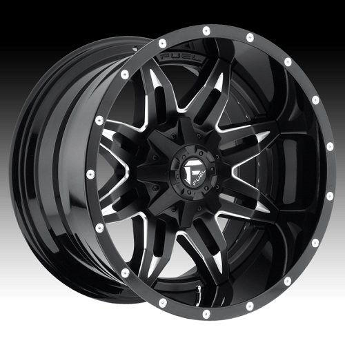 Fuel Lethal D267 2-PC Matte Black w/ Milled Accents Custom Truck 1