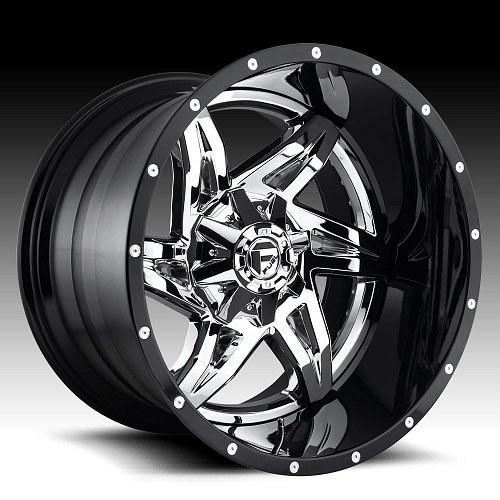 Fuel Rocker D272 2pc Chrome Black Custom Wheels Rims 1