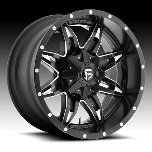 Fuel Lethal D567 Matte Black w/ Milled Accents Custom Truck Whee 1