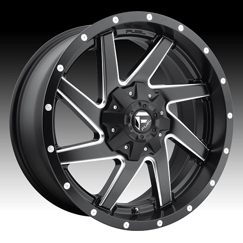 Fuel Renegade D594 Matte Black Milled Custom Truck Wheels Rims 1