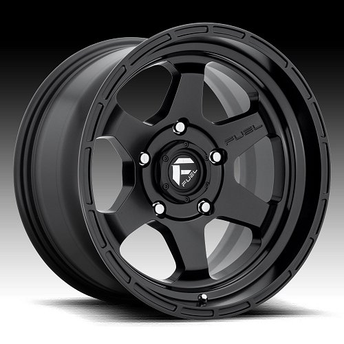 Fuel Shok D664 Matte Black Custom Wheels Rims 1