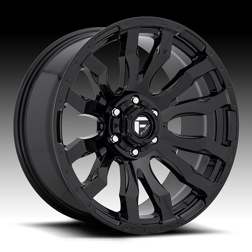 Fuel Blitz D675 Gloss Black Custom Wheels Rims 1