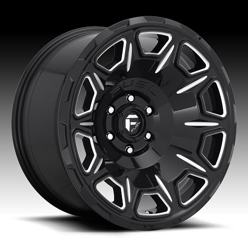 Fuel Vengence D688 Gloss Black Milled Custom Wheels Rims 1