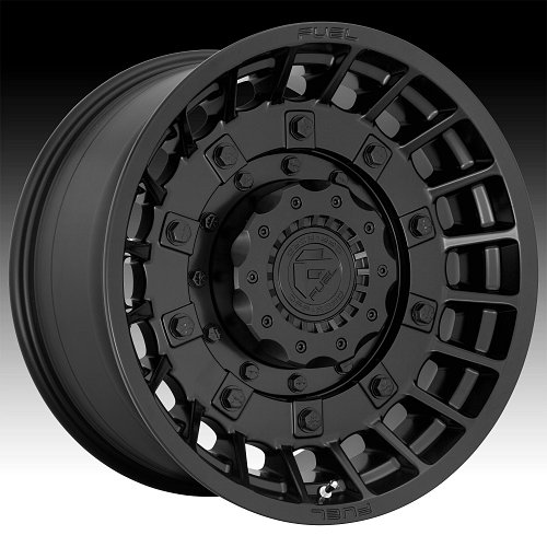 Fuel Militia D723 Satin Black Custom Wheels Rims 1