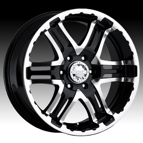 Gear Offroad 713MB 713 Double Pump Black and Machined Custom Rims Wheels 1