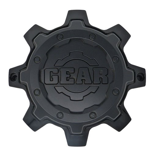 CAP-8L-B17 / Gear Alloy Gloss Black With Satin Black Overlay Bolt-On Center Cap 1