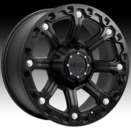 Gear Alloy 718B 718 Blackjack Black Custom Rims Wheels 1