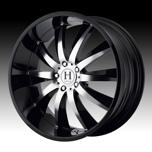 Helo HE851 851 Gloss Black w/ Machined Face Custom Rims Wheels 1
