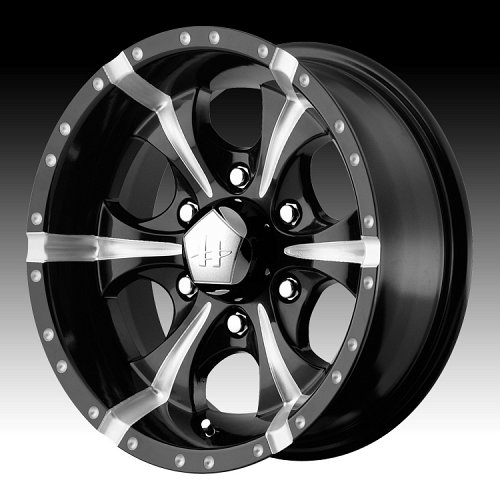 Helo HE791 Maxx Gloss Black w/ Milled Accents Custom Wheels Rims 1