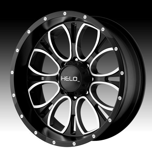 Helo HE879 Gloss Black Milled Custom Rims Wheels 1