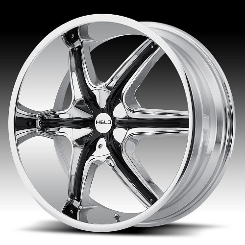 Helo HE891 Chrome with Black Inserts Custom Wheels Rims 1